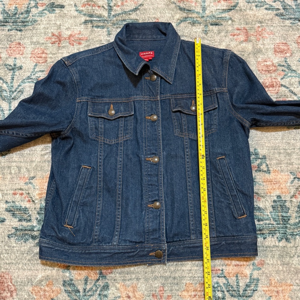 Ralph Lauren Chaps Blue Denim Jacket Size Medium - Picture 8 of 9